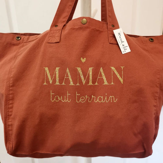 Grand cabas - bois de rose - Maman tout terrain