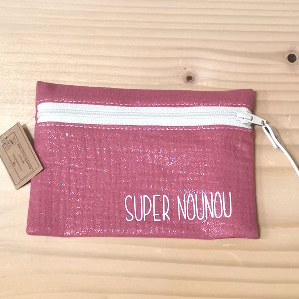 Pochette S - Scintillant rose - Super nounou
