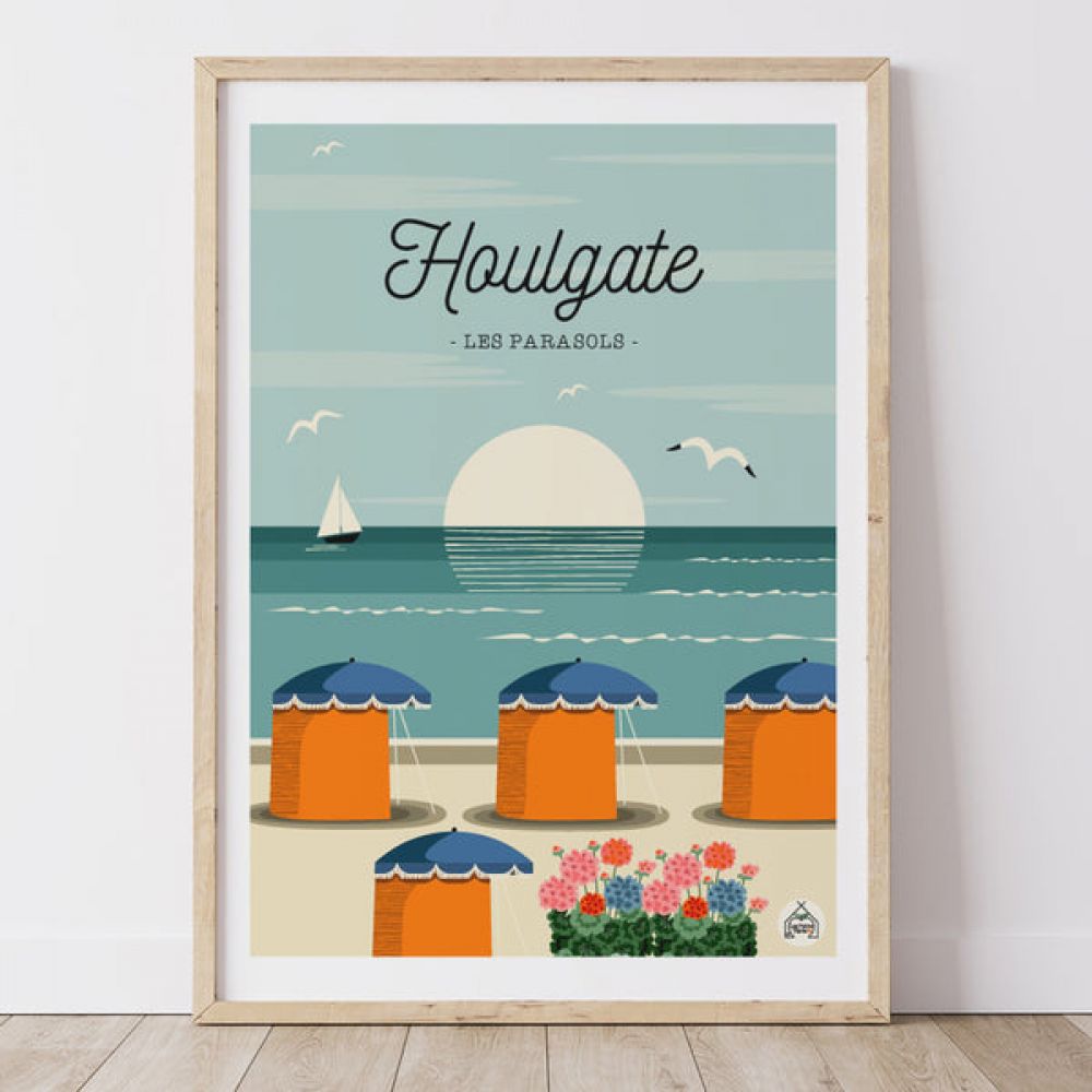 Carte postale - Houlgate - Les Parasols