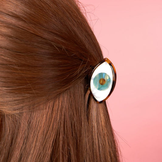 Mini-pince à cheveux - Oeil bleu