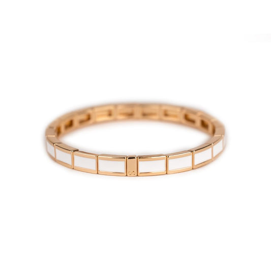 Bracelet Simone à Bordeaux - Fin serti - Blanc