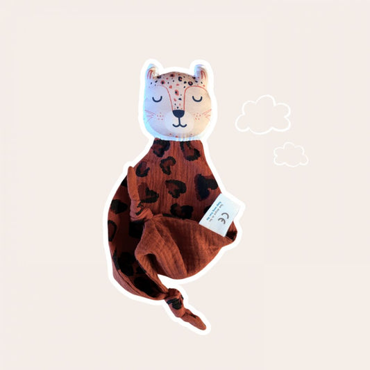 Doudou - Panthère - Motif animal et brun