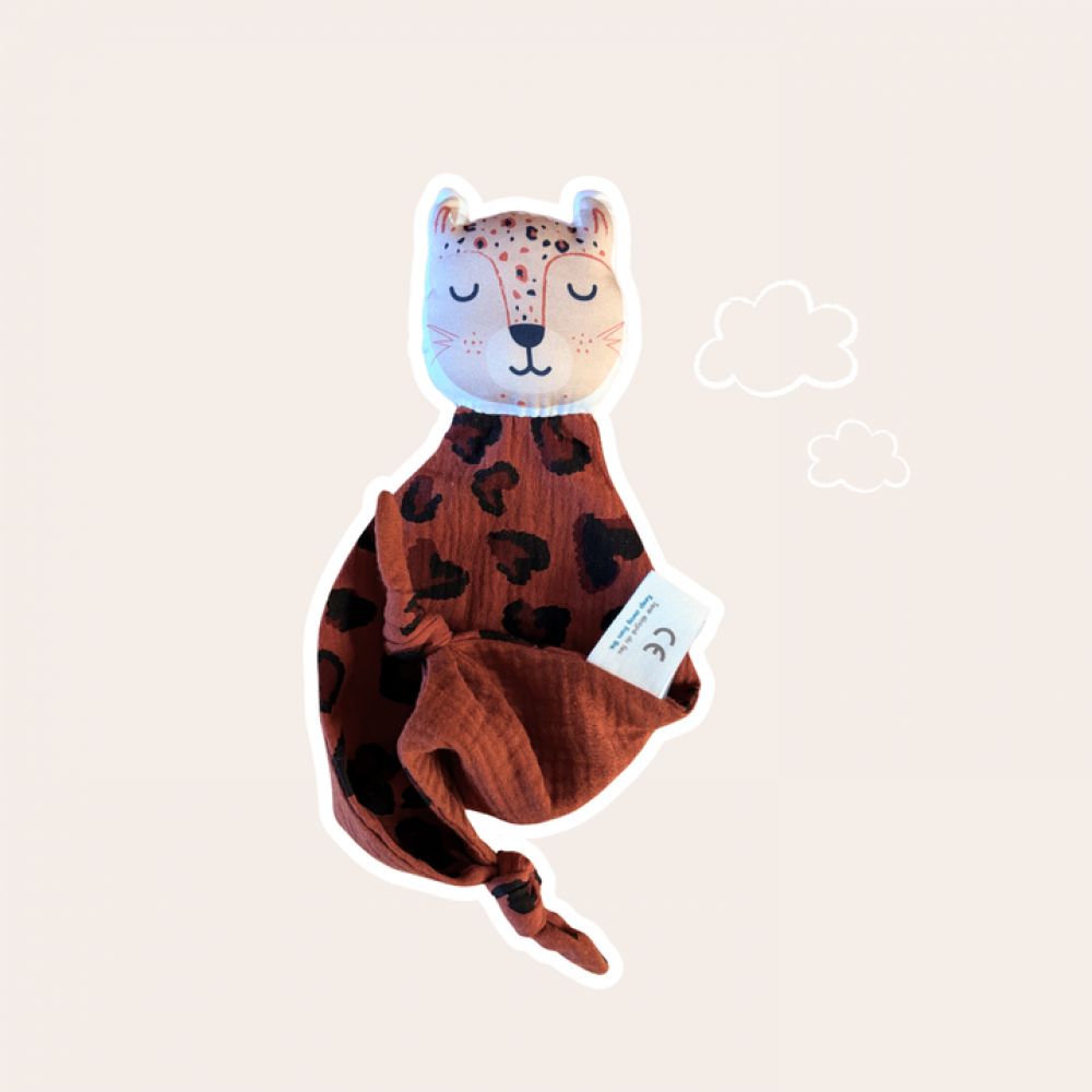 Doudou - Panthère - Motif animal et brun