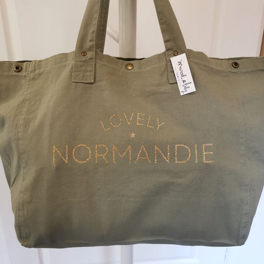 Grand cabas - sauge - Lovely Normandie