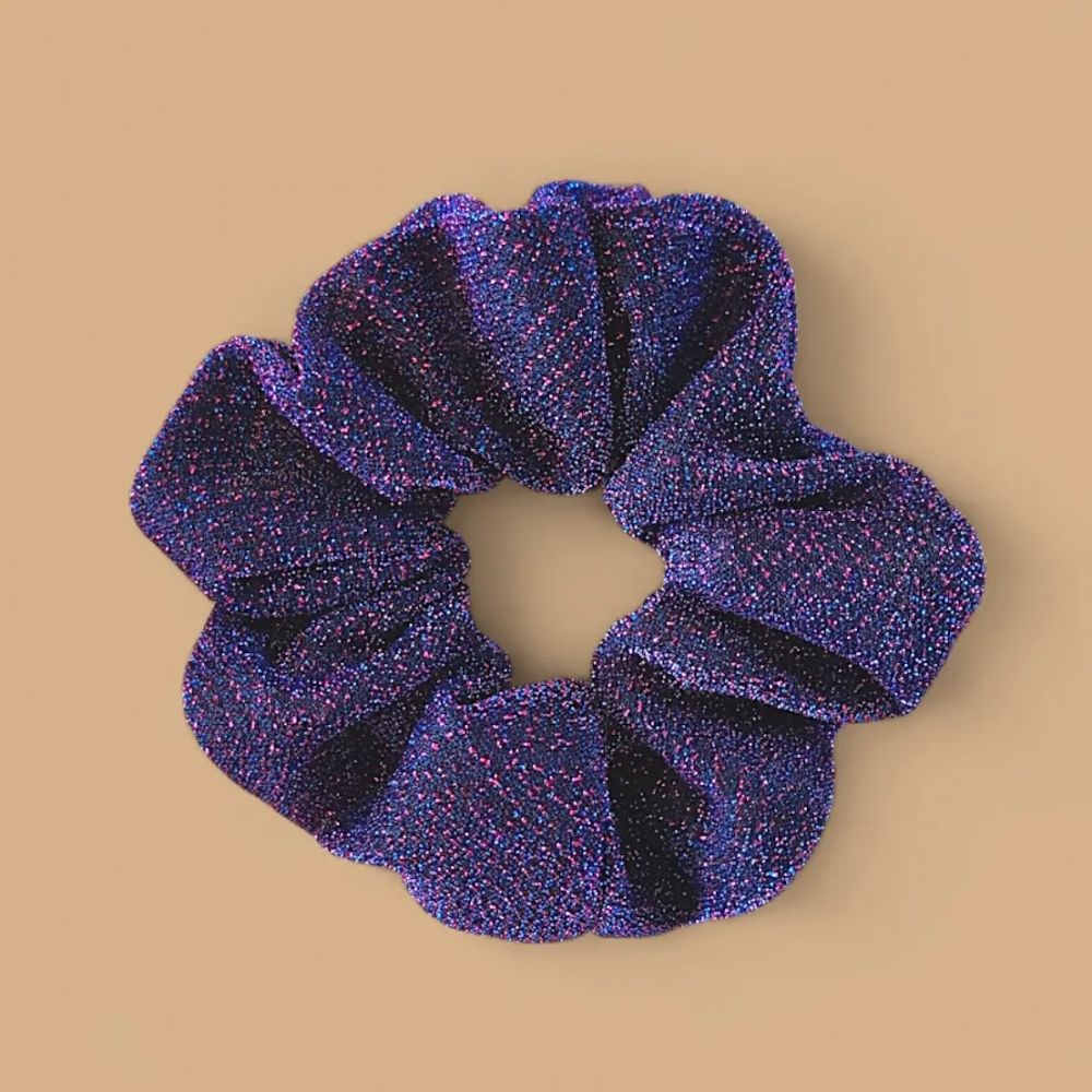Chouchou à paillettes - Violet fête