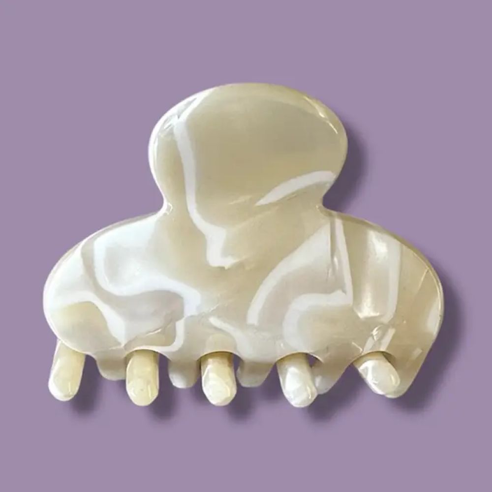 Pince à cheveux - petit modèle babies - Blanc nacre