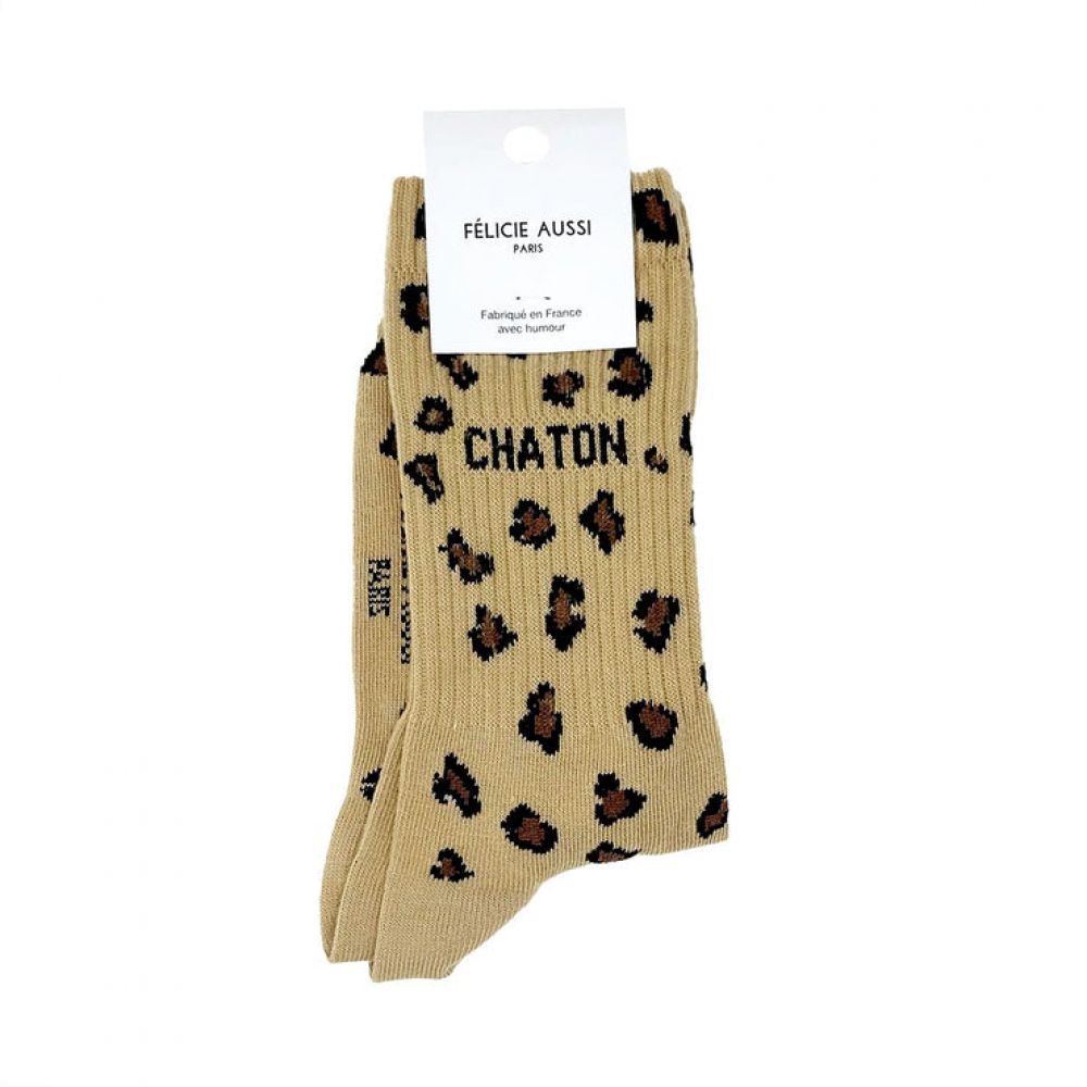 Chaussettes  36/40 - Léopard - Chaton