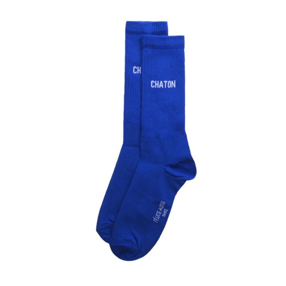 Chaussettes 40/46 - Bleu - Chaton