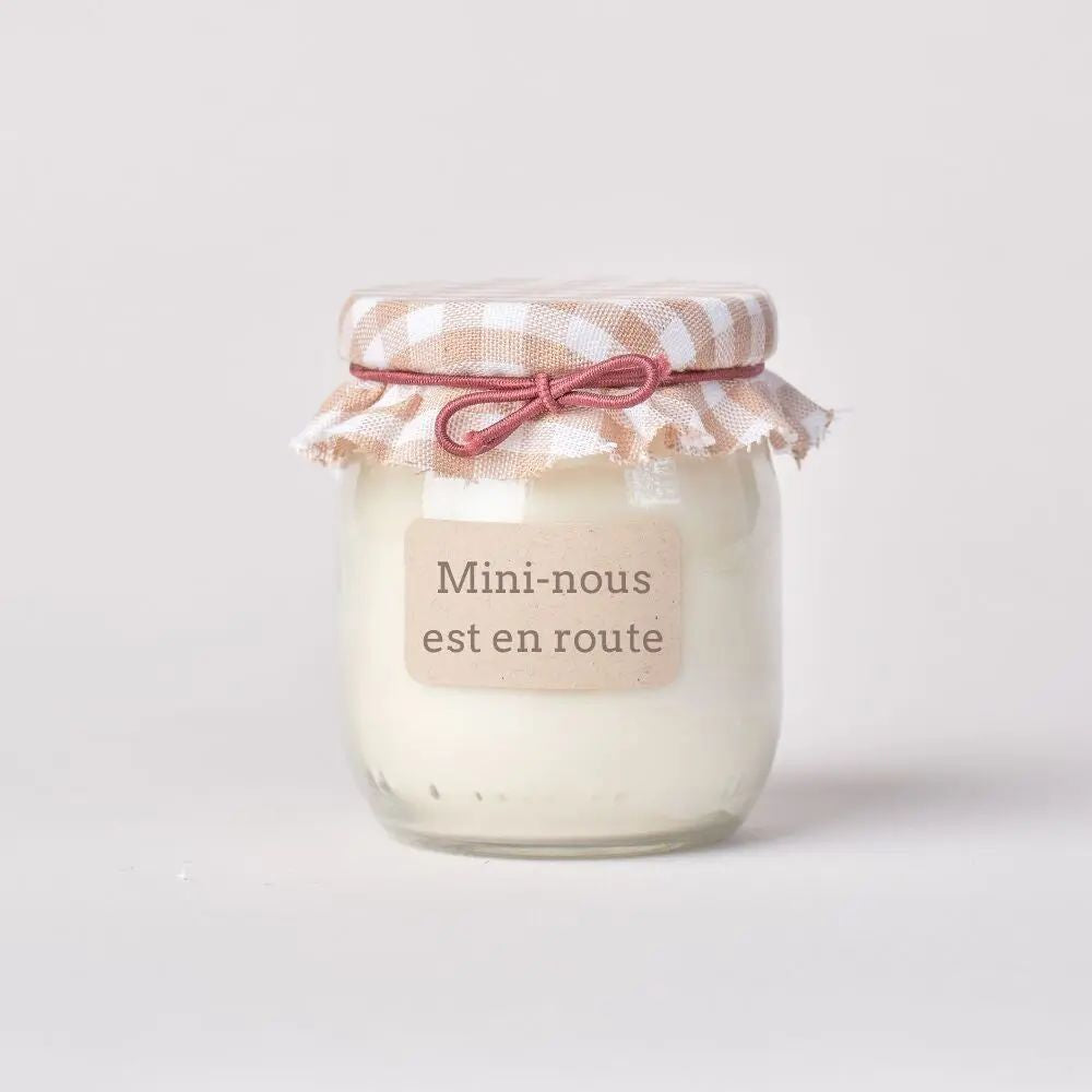 Bougie végétale parfumée - Mini-nous est en route