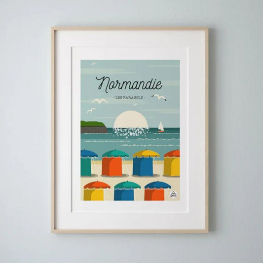 Carte postale - Normandie Les Parasols